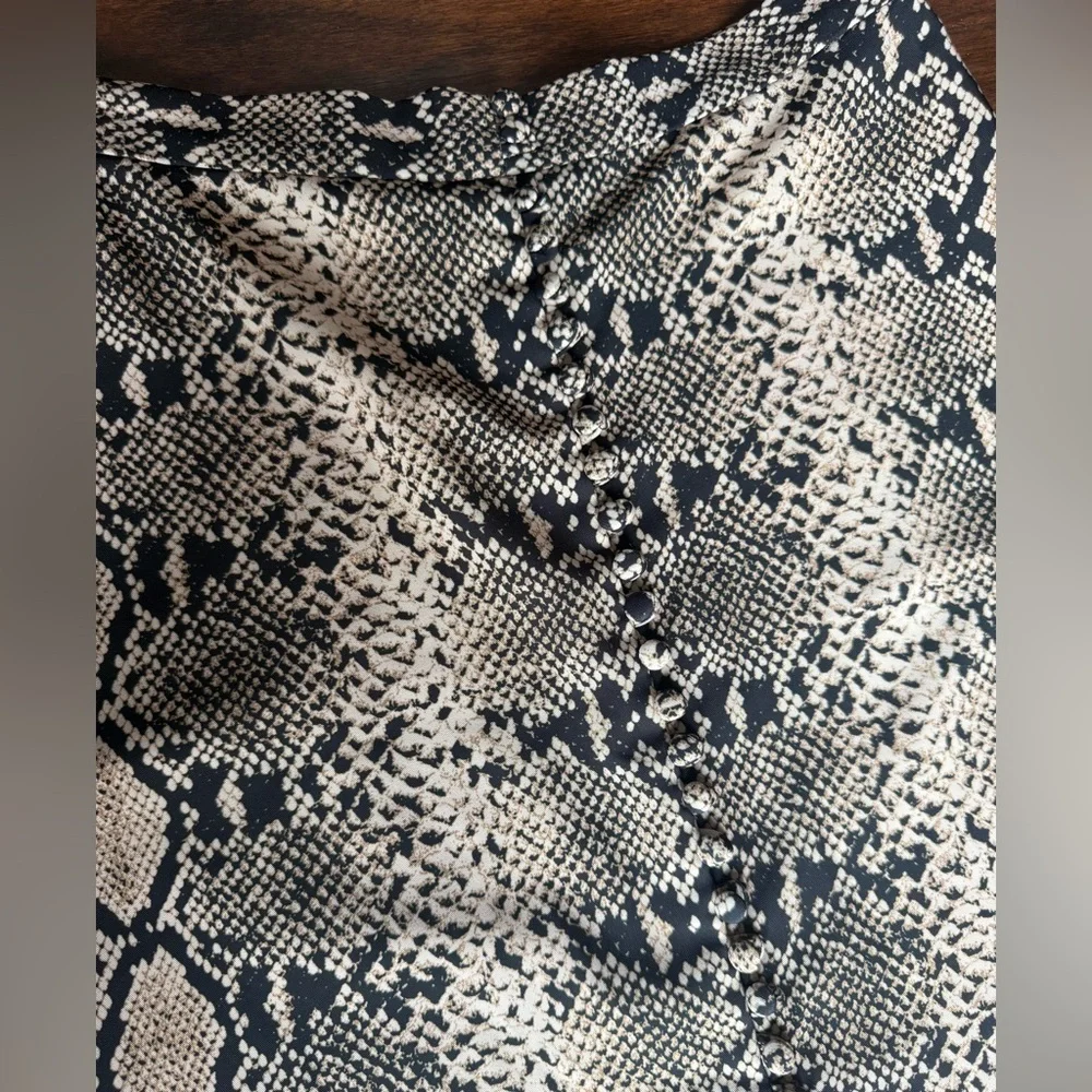 Zara Woman Midi Snakeskin Skirt XS - Picture 5 of 7
